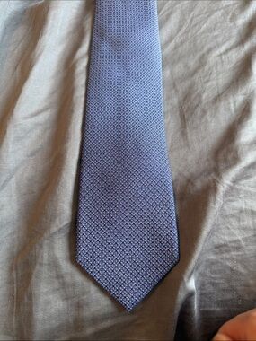 Black Brown 1826 Blue-Purple Microdot Silk Tie